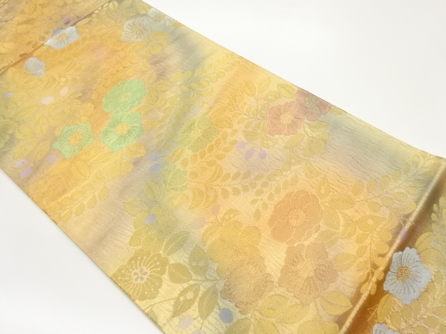 ふくれ織辻ヶ花模様織出し袋帯